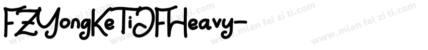FZYongKeTiJF Heavy字体转换